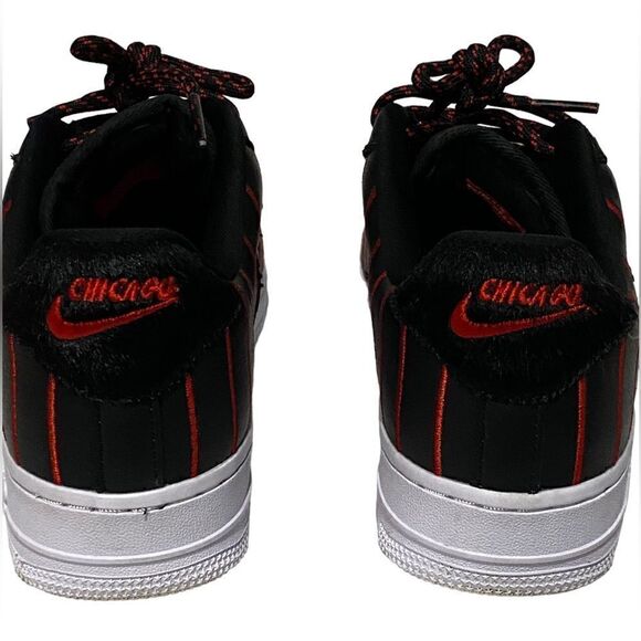 Nike Air Force 1 Jewel QS Chicago All-Star Pinstripes Black Red - Picture 4 of 9
